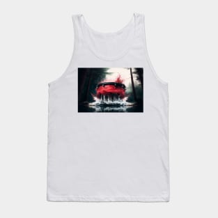 Drummer ArtWork With Water Splashing In The Forest Tank Top